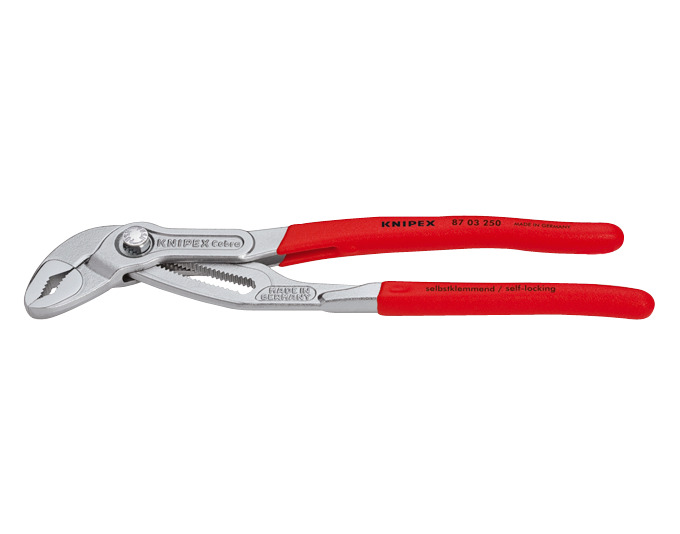 KNIPEX-Cobra HiTech-Wasserpumpenzange verchromt mit Kunststoff überzogen L=250mm
