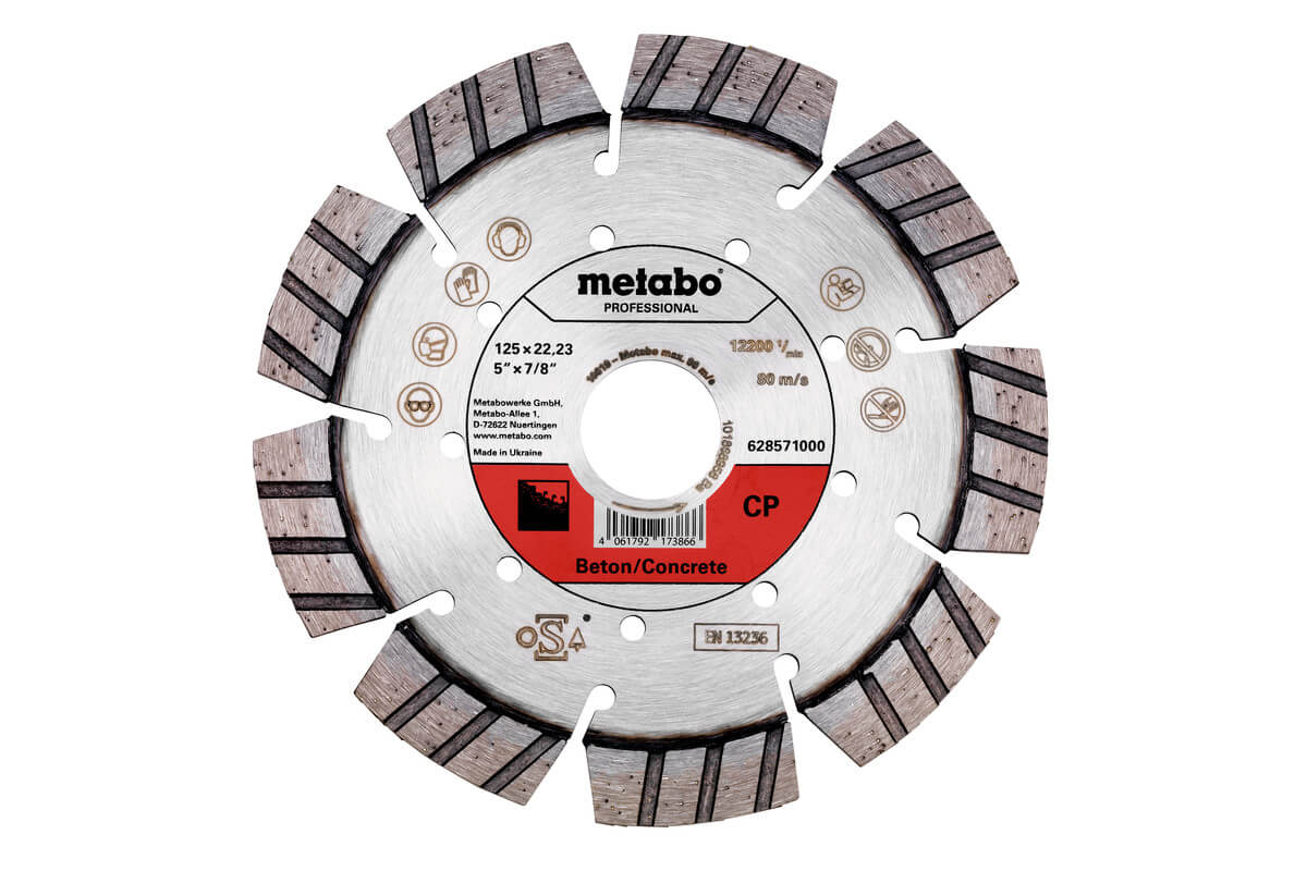 Diamanttrennscheibe 125x22,23mm, "CP", Beton "professional"  (628571000)