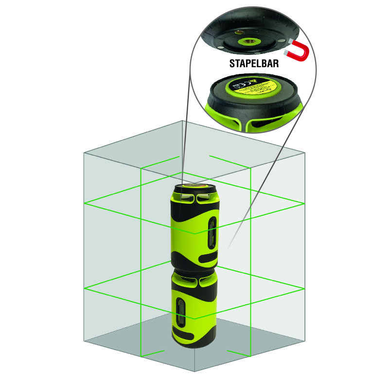 Kreuzlinienlaser Flash Green 360°