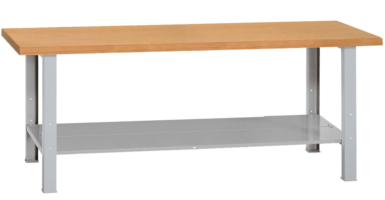 Werkbank mit Bodenblech, 2000mm