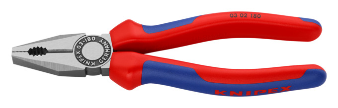 Kombizange KNIPEX® poliert mit Mehrkomponenten-Griff, Länge (mm): 180