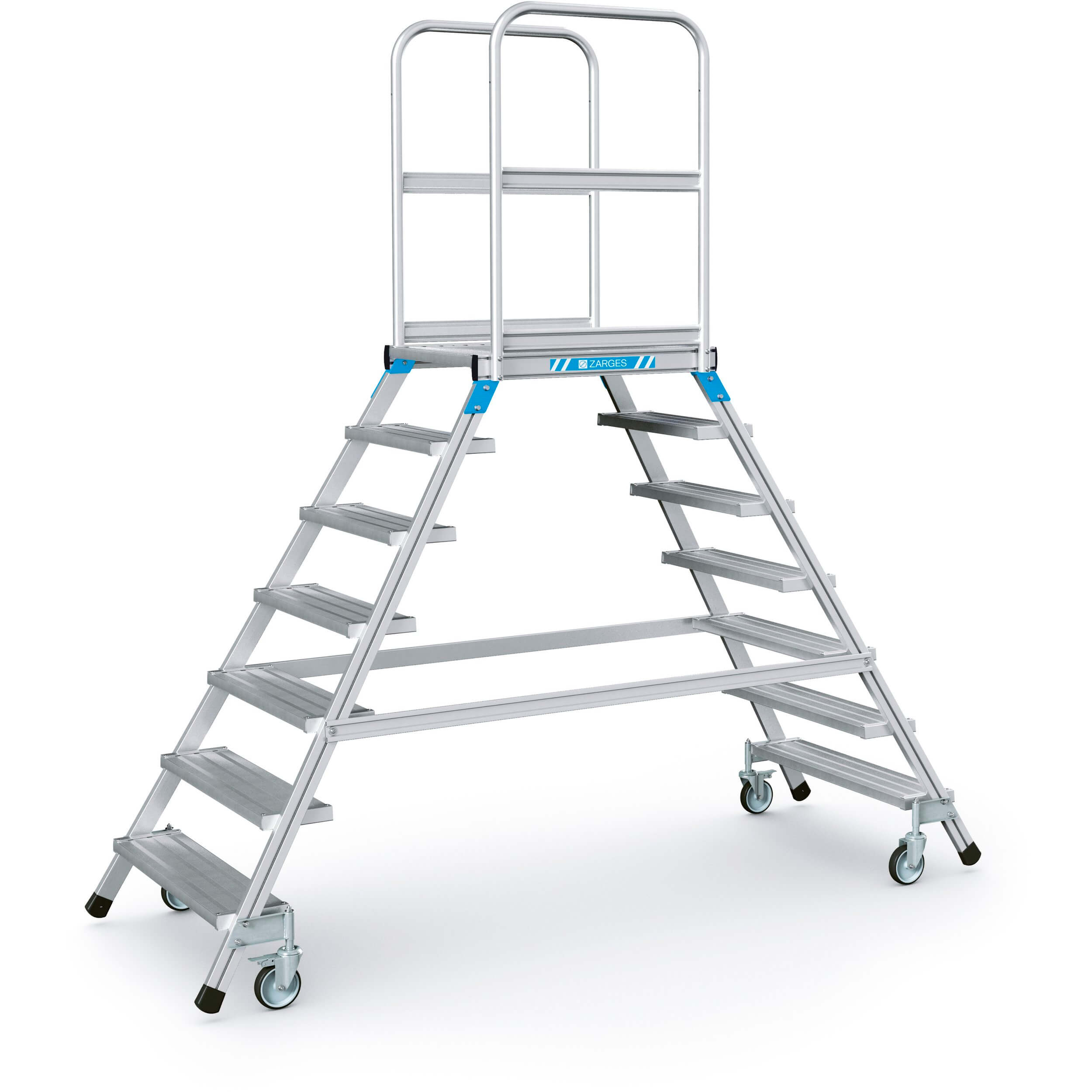 Podesttreppe, beidseitig 7 Stufen