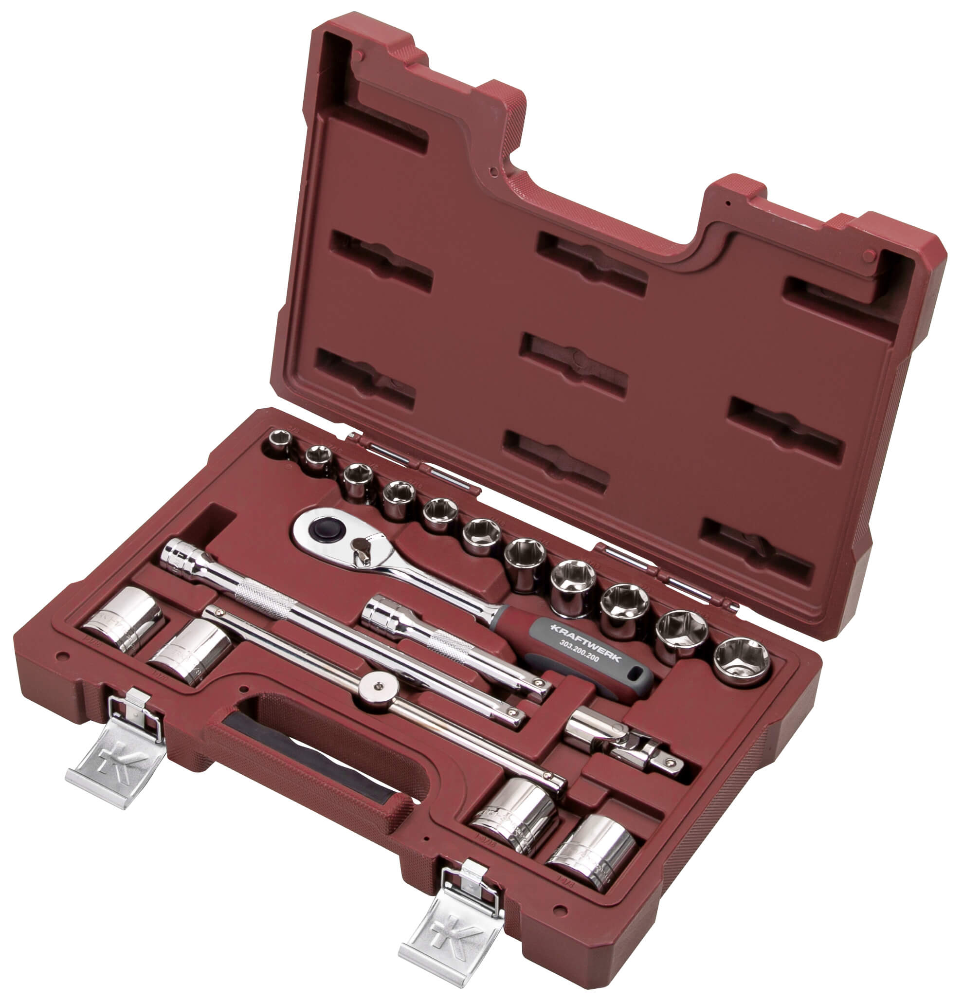 Steckschlüssel-Satz, inch, 1/2", 20-tlg.