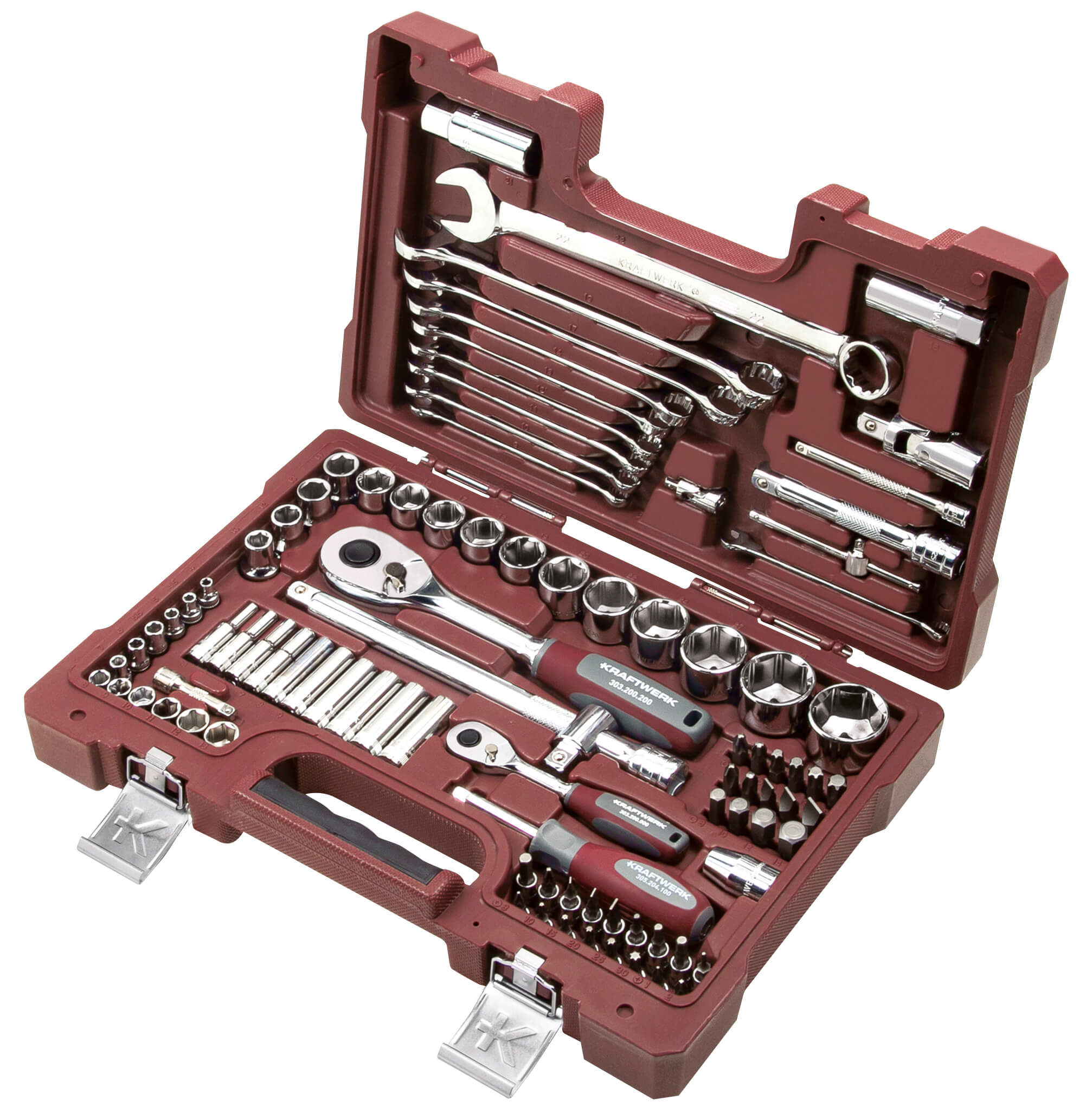 Steckschlüssel-Satz, 1/4"+1/2", 93-tlg.