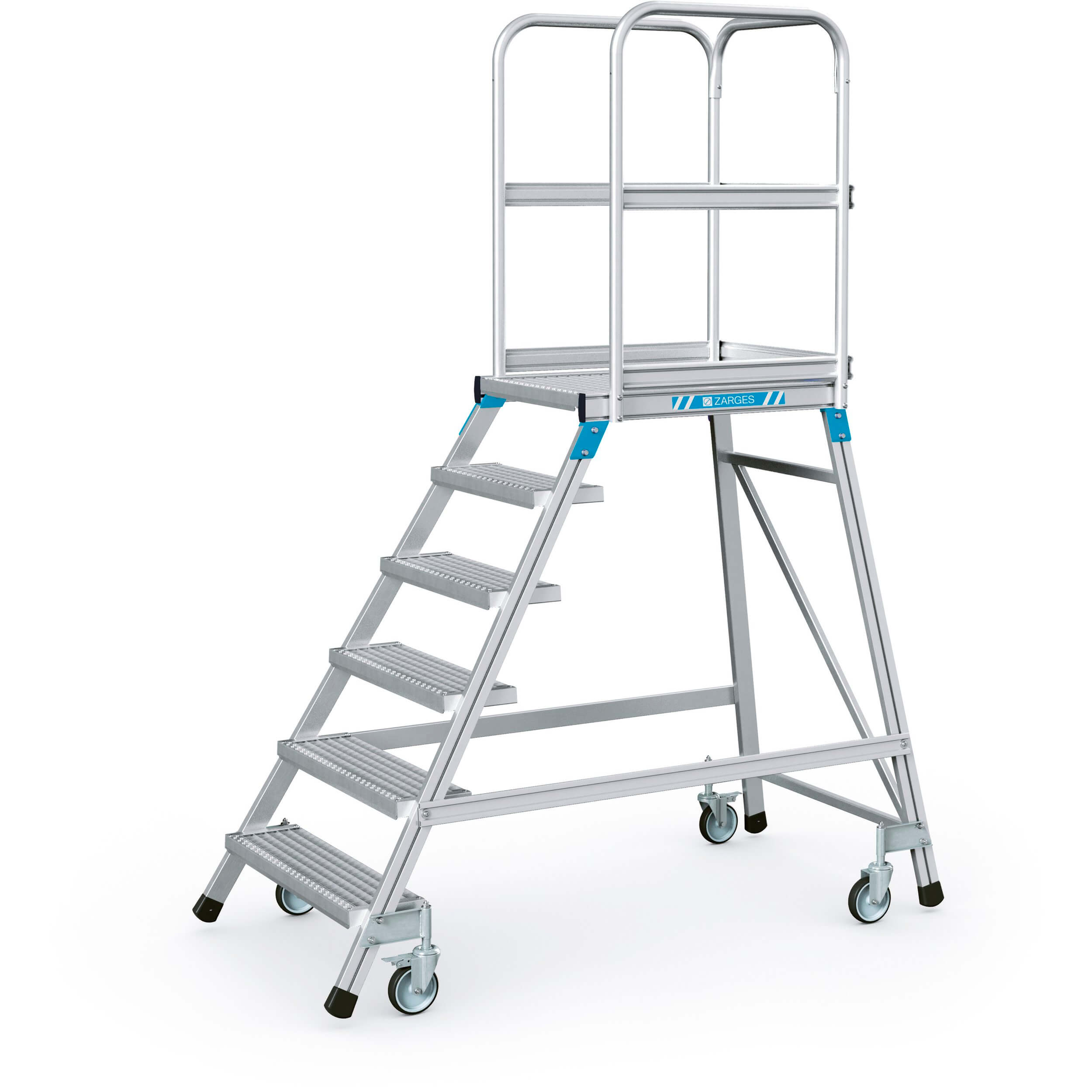 Podesttreppe, einseitig 6 Stufen